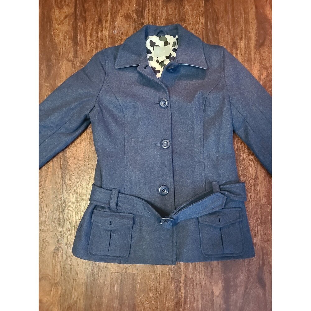 Delia's Navy Wool Coat‎ size Large - Picture 2 of 4